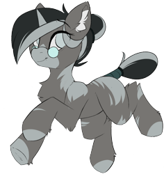 Size: 1728x1831 | Tagged: safe, artist:beardie, imported from derpibooru, oc, oc only, unnamed oc, pony, unicorn, glasses, horn, raised hoof, simple background, smiling, solo, tail, tail wrap, transparent background
