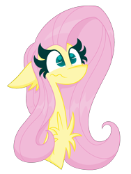 Size: 1500x2000 | Tagged: safe, artist:scridley-arts, imported from derpibooru, fluttershy, pegasus, pony, bust, chest fluff, female, simple background, solo, transparent background