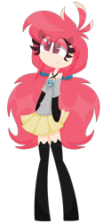 Size: 1000x2000 | Tagged: safe, artist:scridley-arts, imported from derpibooru, oc, oc only, oc:scridley, human, equestria girls, clothes, equestria girls oc, female, miniskirt, simple background, skirt, socks, solo, thigh highs, thigh socks, transparent background