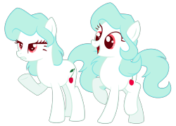 Size: 2400x1712 | Tagged: safe, artist:scridley-arts, imported from derpibooru, oc, oc only, oc:cherry boop, oc:cherry loop, pony, duo, female, simple background, transparent background