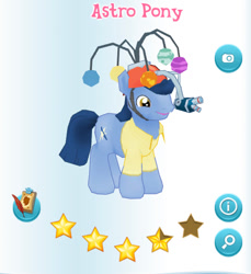 Size: 442x483 | Tagged: safe, imported from derpibooru, screencap, pony, astro pony, gameloft, my little pony: magic princess, planetary bob