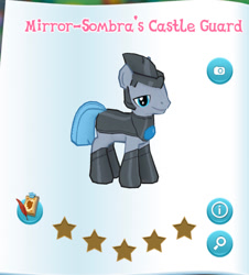 Size: 466x516 | Tagged: safe, imported from derpibooru, screencap, pony, gameloft, my little pony: magic princess, royal guard