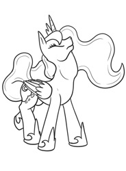 Size: 1470x2000 | Tagged: safe, artist:theandymac, imported from derpibooru, princess luna, alicorn, pony, comic:luna noms her guards, cartoon physics, concave belly, crossed hooves, crown, eating, ethereal mane, ethereal tail, eyelashes, eyes closed, female, folded wings, grayscale, hammerspace, hammerspace belly, helmet, hoof shoes, horn, jewelry, long mane, long tail, lunapred, mare, missing accessory, monochrome, neck bulge, no source available, object vore, princess shoes, raised leg, regalia, simple background, slim, solo, standing, swallowing, tail, thin, three quarter view, throat bulge, white background, wings