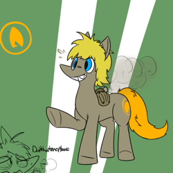 Size: 425x425 | Tagged: safe, artist:rubysnoot, imported from derpibooru, oc, oc:ruby, earth pony, pony, male, sharp teeth, teeth