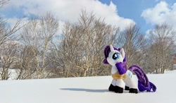 Size: 2048x1194 | Tagged: safe, imported from derpibooru, photographer:pakapaka1993, rarity, pony, irl, japan, photo, plushie, snow