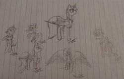 Size: 2984x1920 | Tagged: safe, artist:those kids in the corner, imported from derpibooru, applejack, fluttershy, pinkie pie, rainbow dash, rarity, twilight sparkle, alicorn, earth pony, pegasus, pony, unicorn, clothes, female, mare, old art, school uniform, sketch, sketch dump, standing, traditional art, tutu, twilight sparkle (alicorn)