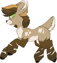 Size: 1659x1817 | Tagged: safe, artist:beardie, imported from derpibooru, oc, oc only, unnamed oc, deer, deer pony, original species, pony, raised hoof, simple background, smiling, solo, transparent background