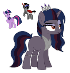 Size: 2789x2925 | Tagged: safe, artist:pastelnightyt, imported from derpibooru, oc, pony, unicorn, base used, female, mare, offspring, parent:king sombra, parent:twilight sparkle, parents:twibra, simple background, transparent background