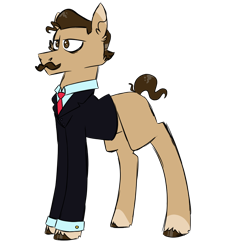 Size: 900x1000 | Tagged: safe, artist:fuckomcfuck, imported from derpibooru, oc, oc:mr. business, earth pony, pony, clothes, facial hair, moustache, necktie, shiny mane, simple background, solo, suit, transparent background