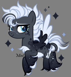 Size: 1378x1508 | Tagged: safe, artist:mint-light, imported from derpibooru, oc, oc only, pegasus, commission, female, looking at you, pegasus oc, signature, simple background