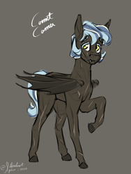 Size: 3000x4000 | Tagged: safe, artist:stardustspix, imported from derpibooru, oc, oc only, oc:comet coma, bat pony, pony, colored sketch, male, raised hoof, scar, sketch, solo, stallion, wings