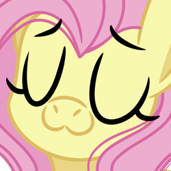Size: 1000x1000 | Tagged: safe, artist:emberslament, imported from derpibooru, fluttershy, pony, eyes closed, female, mare, simple background, solo, transparent background, uwu, úwù