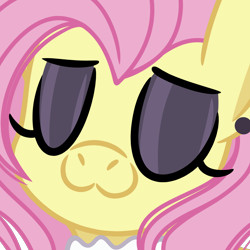 Size: 1000x1000 | Tagged: safe, alternate version, artist:emberslament, imported from derpibooru, fluttershy, pony, close-up, ear piercing, earring, eyeshadow, female, fluttergoth, jewelry, makeup, mare, piercing, simple background, solo, transparent background, uwu