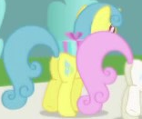 Size: 156x131 | Tagged: safe, imported from derpibooru, screencap, lemon hearts, twinkleshine, pony, unicorn, friendship is magic, background character, background pony, butt, cropped, female, horn, mare, plot, solo focus
