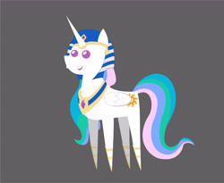 Size: 5116x4197 | Tagged: safe, artist:cabinet chief assistant k, idw, imported from derpibooru, princess celestia, alicorn, pony, reflections, absurd resolution, egyptian, egyptian headdress, egyptian pony, female, mare, mirror universe, pointy ponies, ra celestia, simple background, smiling, solo, vector