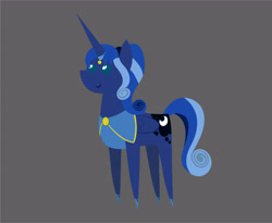 Size: 5116x4197 | Tagged: safe, artist:cabinet chief assistant k, idw, imported from derpibooru, princess luna, alicorn, pony, reflections, absurd resolution, artemis luna, female, horn, horn ring, mare, mirror universe, pointy ponies, ring, simple background, smiling, solo, vector