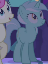 Size: 287x377 | Tagged: safe, imported from derpibooru, screencap, lyra heartstrings, pony, unicorn, friendship is magic, background character, background pony, cropped, female, horn, mare, solo focus