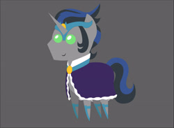 Size: 3892x2846 | Tagged: safe, artist:cabinet chief assistant k, imported from derpibooru, king sombra, pony, unicorn, good king sombra, male, mirror universe, pointy ponies, simple background, smiling, solo, stallion, vector