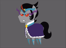 Size: 3892x2846 | Tagged: safe, artist:cabinet chief assistant k, imported from derpibooru, king sombra, pony, unicorn, colored horn, corrupted, curved horn, former good king sombra, good king sombra, horn, male, mirror universe, pointy ponies, simple background, solo, sombra eyes, sombra horn, stallion, vector