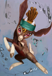 Size: 2011x2945 | Tagged: safe, artist:beherelongtime, imported from derpibooru, shanty (tfh), goat, them's fightin' herds, bust, cloven hooves, community related, detailed, female, portrait, solo, water