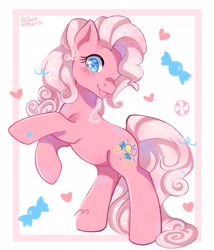 Size: 1800x2100 | Tagged: safe, artist:catsonmarss, artist:picklescatt, imported from derpibooru, pinkie pie (g3), earth pony, pony, female, g3, mare, rearing, signature, solo