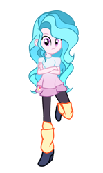 Size: 1743x2928 | Tagged: safe, artist:harmonyvitality-yt, imported from derpibooru, oc, oc only, human, equestria girls, base used, clothes, crossed arms, female, frown, leg warmers, simple background, skirt, solo, transparent background