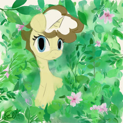 Size: 2339x2339 | Tagged: safe, artist:paintedskies, imported from derpibooru, oc, oc:paintedskies, pony, unicorn, flower, nature, sketch, sketch dump, traditional art, watercolor painting