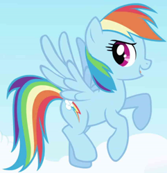 Size: 848x881 | Tagged: safe, imported from derpibooru, screencap, rainbow dash, pegasus, pony, season 1, season 2, cropped, female, flying, intro, mare, solo, spread wings, wings
