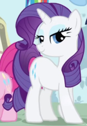 Size: 318x462 | Tagged: safe, imported from derpibooru, screencap, rarity, pony, unicorn, season 1, season 2, cropped, female, horn, intro, mare, solo focus