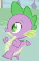 Size: 128x201 | Tagged: safe, imported from derpibooru, screencap, spike, dragon, season 1, season 2, cropped, intro, male, solo