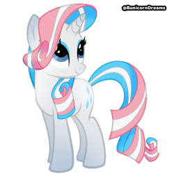 Size: 640x640 | Tagged: safe, imported from ponybooru, rarity, unicorn, pride, pride flag, simple background, solo, transgender pride flag, transparent background