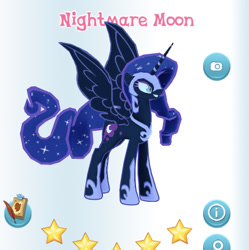 Size: 445x447 | Tagged: safe, imported from derpibooru, screencap, nightmare moon, pony, gameloft