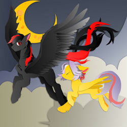 Size: 1024x1024 | Tagged: safe, artist:wolvierland, imported from derpibooru, oc, oc only, pegasus, flying, pegasus oc, wings