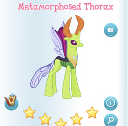 Size: 458x451 | Tagged: safe, imported from derpibooru, screencap, thorax, changedling, changeling, gameloft, king thorax