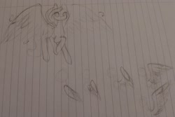 Size: 2717x1812 | Tagged: safe, artist:those kids in the corner, imported from derpibooru, pegasus, pony, female, mare, old art, sketch, sketch dump, spread wings, traditional art, unnamed character, wings