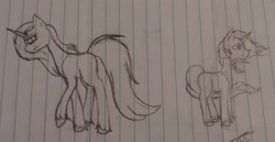 Size: 2477x1278 | Tagged: safe, artist:those kids in the corner, imported from derpibooru, pony, unicorn, duality, female, mare, old art, sketch, sketch dump, traditional art, unnamed character, windswept mane