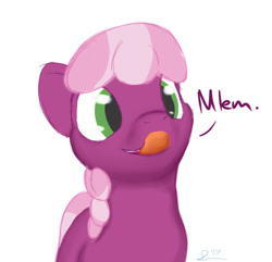 Size: 540x520 | Tagged: safe, artist:still-waters-artpony, imported from derpibooru, cheerilee, female, mlem, silly, solo, tongue out