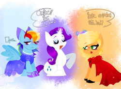 Size: 4018x2960 | Tagged: safe, artist:bettykat420, imported from derpibooru, applejack, rainbow dash, rarity, earth pony, pegasus, pony, unicorn, applejack also dresses in style, clothes, comb, dress, female, frown, magic, makeover, makeup, mare, rainbow dash always dresses in style, shoes, simple background, speech bubble, telekinesis, tomboy taming, transparent background, trio