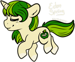 Size: 1261x1045 | Tagged: safe, artist:sexygoatgod, imported from derpibooru, oc, oc only, oc:eden spring, pony, unicorn, adoptable, chibi, female, mare, simple background, solo, transparent background