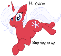 Size: 4119x3783 | Tagged: safe, artist:modera, imported from derpibooru, oc, oc only, oc:peppermint snowflake, pony, unicorn, female, mare, ms paint, simple background, solo, talking to viewer, white background