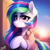 Size: 512x512 | Tagged: safe, imported from derpibooru, princess celestia, earth pony, pony, ai content, ai generated, bust, machine learning generated, portrait, race swap, raised leg, signature, solo, sunshine