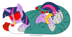 Size: 1000x525 | Tagged: safe, artist:jennieoo, imported from derpibooru, twilight sparkle, alicorn, cockatrice, pony, bestiality, dubious consent, forced, glowing, glowing eyes, hug, interspecies, kiss on the lips, kissing, mind control, on top, petrification, show accurate, simple background, stone, transparent background, vector