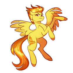 Size: 2048x2048 | Tagged: safe, artist:mickearts, imported from derpibooru, spitfire, pegasus, pony, female, mare, rearing, simple background, solo, spread wings, transparent background, wings