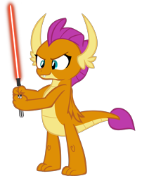 Size: 5225x6481 | Tagged: safe, artist:ponygamer2020, imported from derpibooru, smolder, dragon, absurd resolution, badass, dark jedi, dragoness, female, horn, knights of ren, lightsaber, may the fourth be with you, simple background, sith, solo, star wars, tail, teenaged dragon, transparent background, vector, weapon, wings