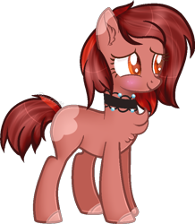 Size: 702x806 | Tagged: safe, artist:angellightyt, imported from derpibooru, oc, oc only, earth pony, pony, chest fluff, choker, ear fluff, earth pony oc, eyelashes, female, mare, simple background, smiling, solo, transparent background