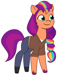 Size: 1090x1437 | Tagged: safe, artist:edy_january, edit, imported from derpibooru, vector edit, sunny starscout, earth pony, pony, '90s, balenciaga, balenciaga fashion show 2023, base used, classic, clothes, denim, fashion, fashion show, g5, jeans, link in description, long pants, mane stripe sunny, model, modeling, my little pony: tell your tale, pants, retro, shirt, shoes, simple background, t-shirt, the classic 90s, transparent background, united states, vector