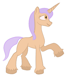 Size: 645x744 | Tagged: safe, artist:kujivunia, edit, imported from derpibooru, oc, oc only, unicorn, colored, concave belly, female, looking forward, mare, raised hoof, side view, simple background, slim, smiling, solo, thin, transparent background, unshorn fetlocks