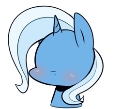 Size: 451x405 | Tagged: safe, artist:maren, imported from derpibooru, trixie, pony, unicorn, 2015, blushing, bust, female, mare, no eyes, no mouth, old art, portrait, simple background, solo, transparent background