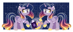 Size: 4092x1804 | Tagged: safe, artist:dixieadopts, imported from derpibooru, oc, oc:sunset dream, alicorn, pony, female, glasses, mare, solo