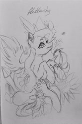 Size: 2460x3720 | Tagged: safe, artist:dankpegasista, derpibooru exclusive, imported from derpibooru, fluttershy, bee, bird, butterfly, insect, parrot, pegasus, pony, black and white, cheek fluff, crystal, cute, decoration, ear fluff, eyebrows, eyelashes, feathered wings, female, flower, flowy mane, food, friendship student, fruit, full body, gem, grayscale, high res, large wings, lemon slice, long eyelashes, long hair, long mane, long tail, looking at you, mare, minimalist, monochrome, pencil drawing, photo, pineapple, pose, raised hoof, rough sketch, shyabetes, sketch, smiling, smiling at you, smirk, solo, spread wings, sunflower, tail, traditional art, upright, wings, writing